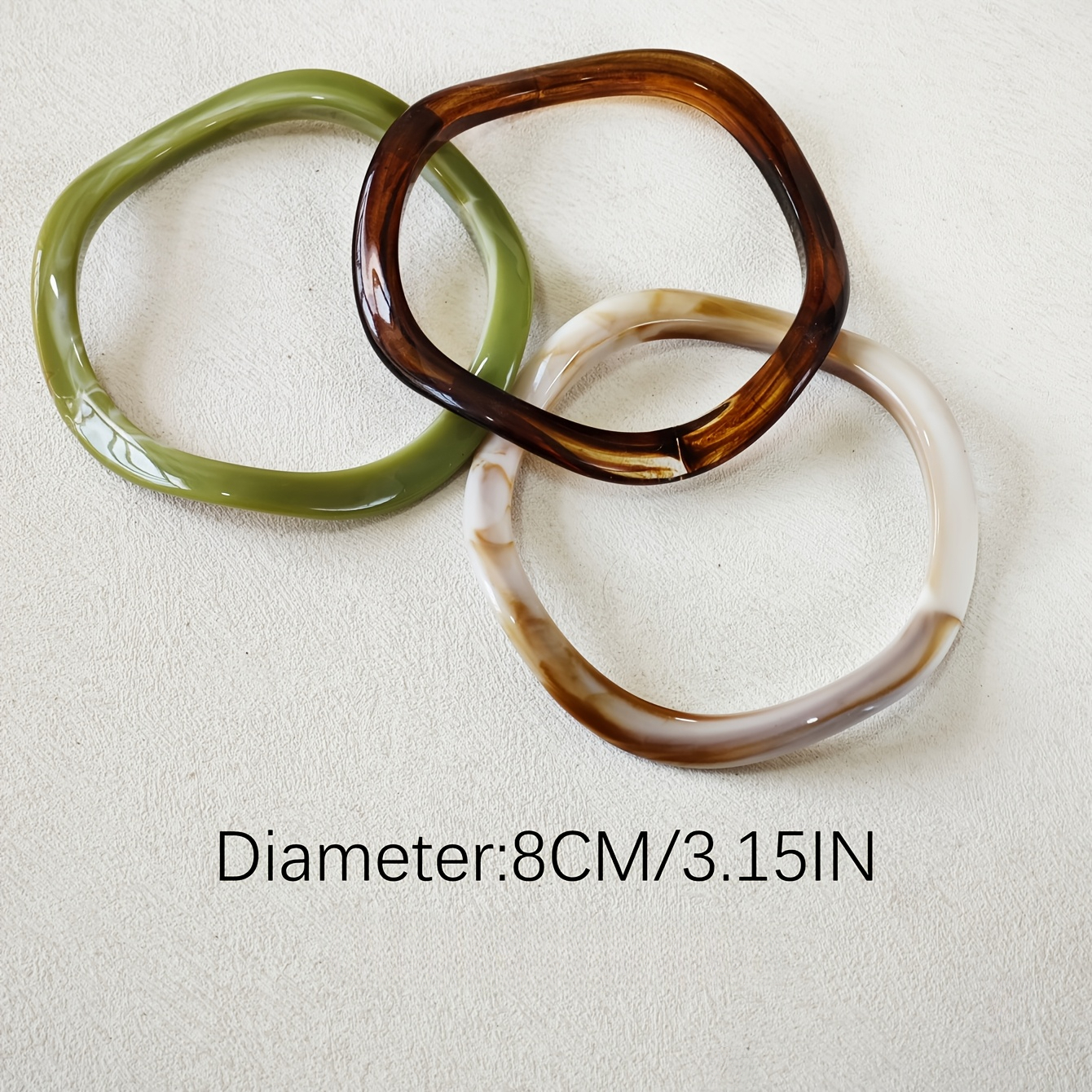 Acrylic Women's Irregular Geometric Bangle Stackable Bracelet